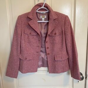 Talbots Petite Precious Pink Italian Wool Blazer